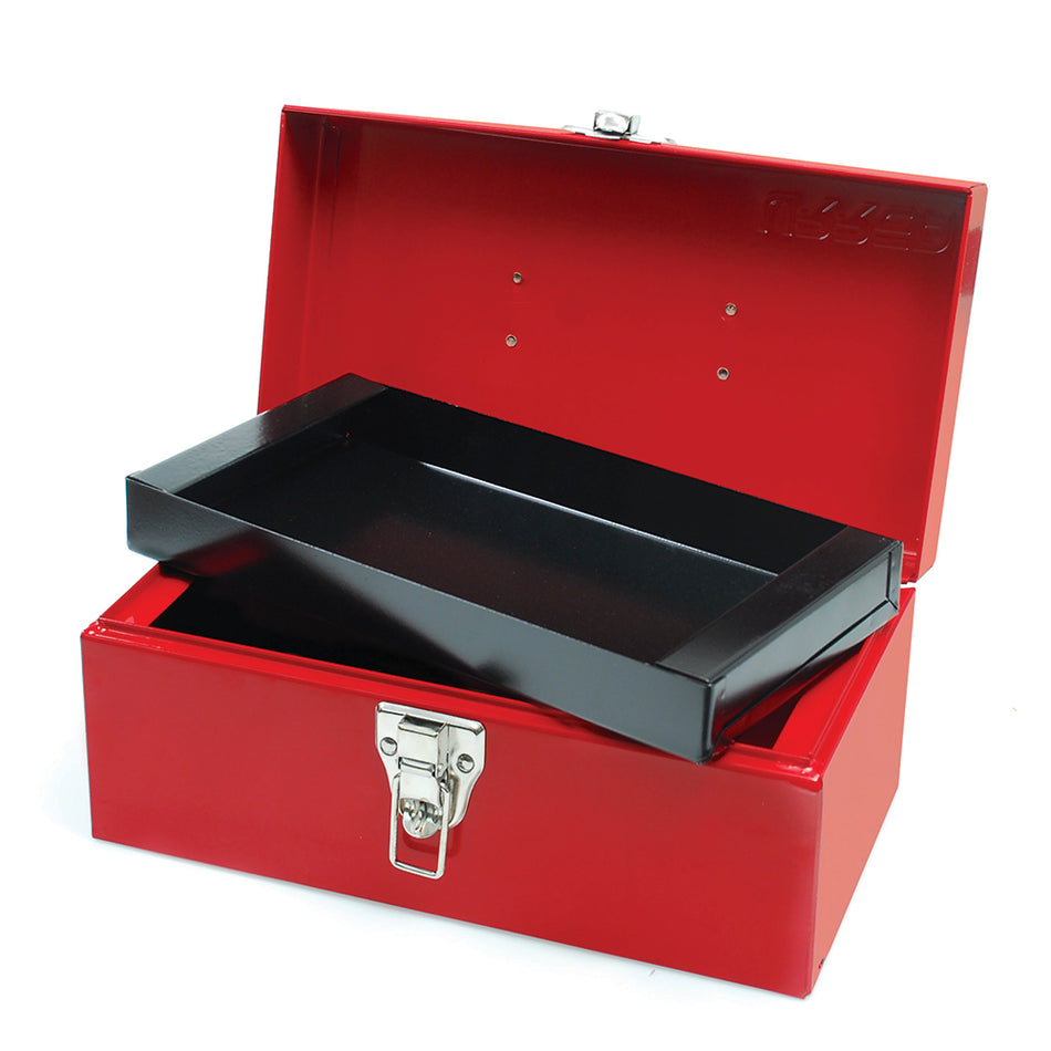Caja portaherramientas métalica con asa plástica color rojo 11" x 6" x 5" Urrea D1