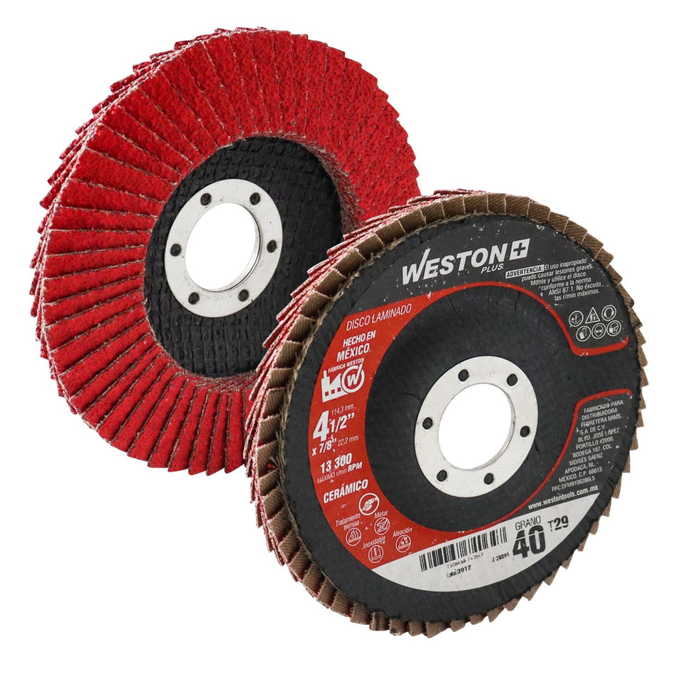 DISCO LAMINADO CERAMICO CON RESPALDO DE