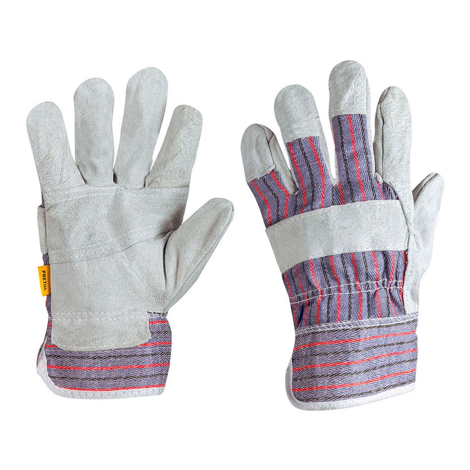 Guantes de carnaza y loneta, unitalla, P