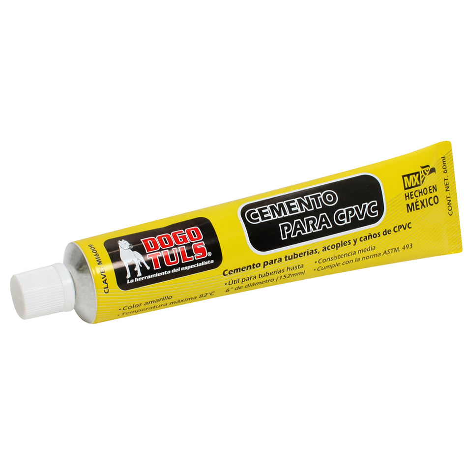 CEMENTO CPVC TUBO 60 mL AMARILLO DOGOTULS MI6009