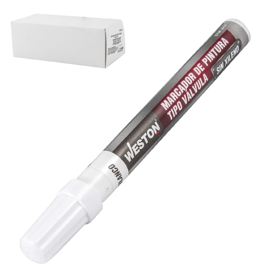 MARCADOR DE PINTURA TIPO VÁLVULA BLANCO