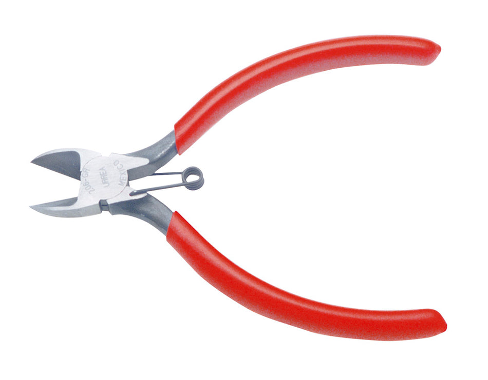 Pinza para electricista con mango rubber grip de 5-13/32" corte diagonal con resorte Urrea 205GR