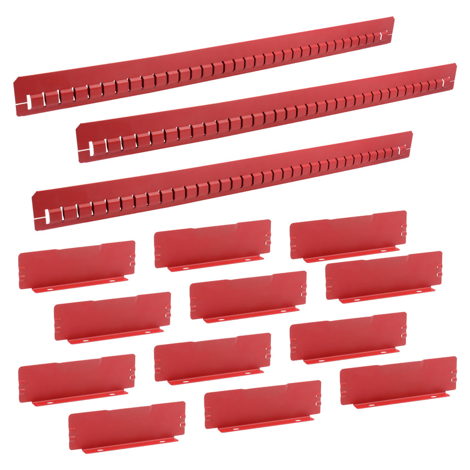 Juego de separadores de gaveta 10" serie X, 15 piezas Urrea X28-S10