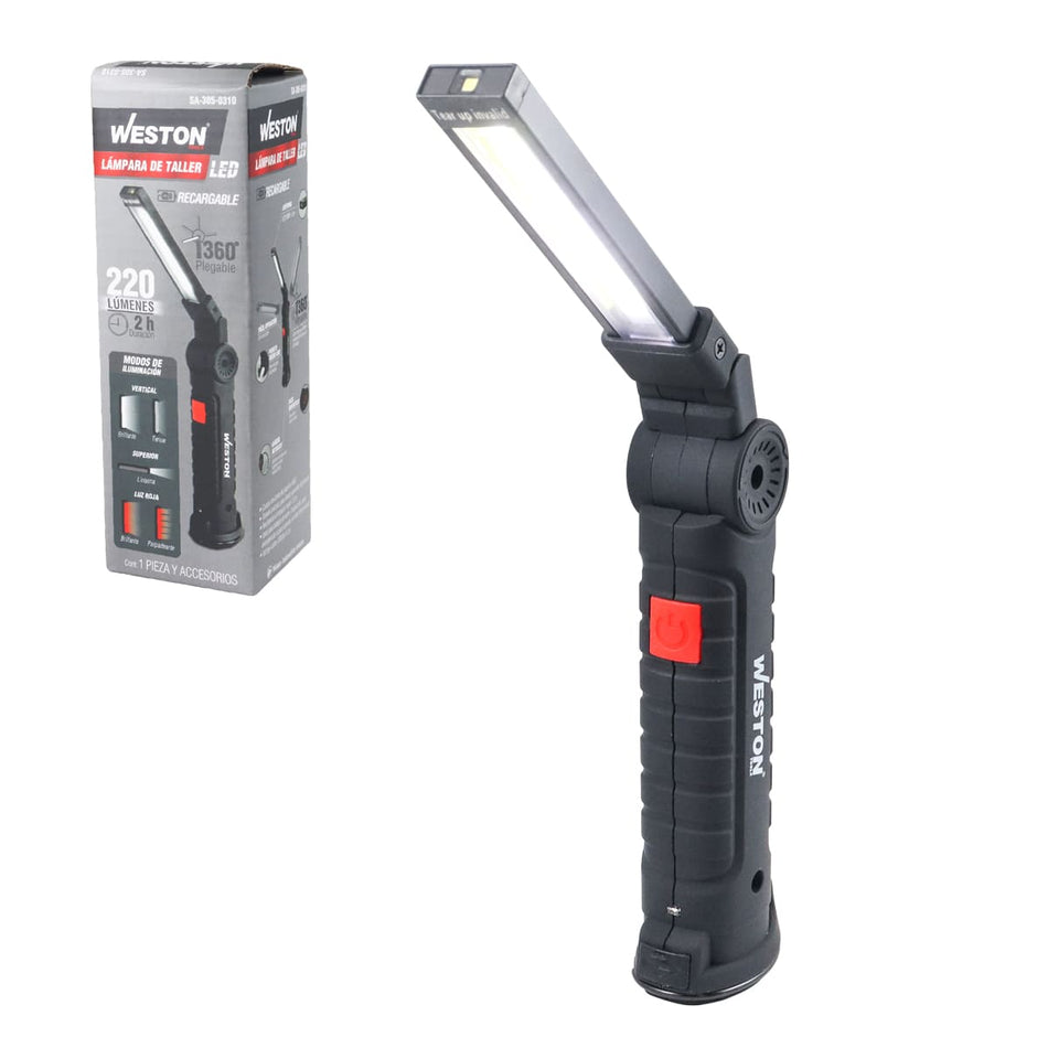 LÁMPARA D/TALLER RECARGABLE LED 220LM, W