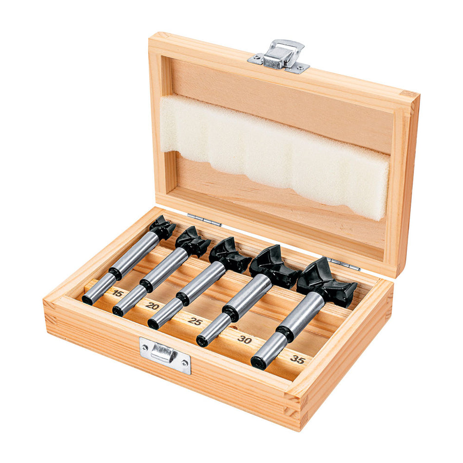 Juego de 5 brocas forstner para madera,