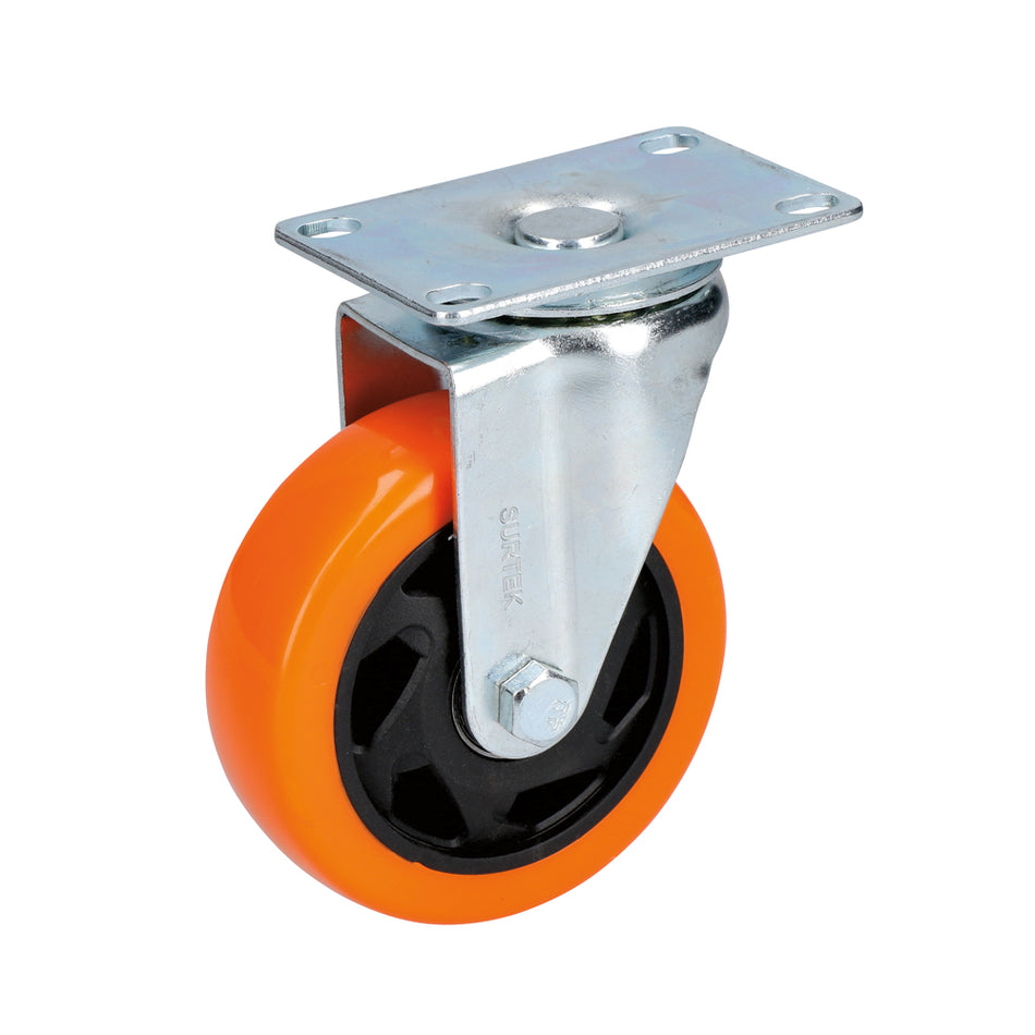 Rodaja de PVC naranja giratoria 2" Surtek RV5G