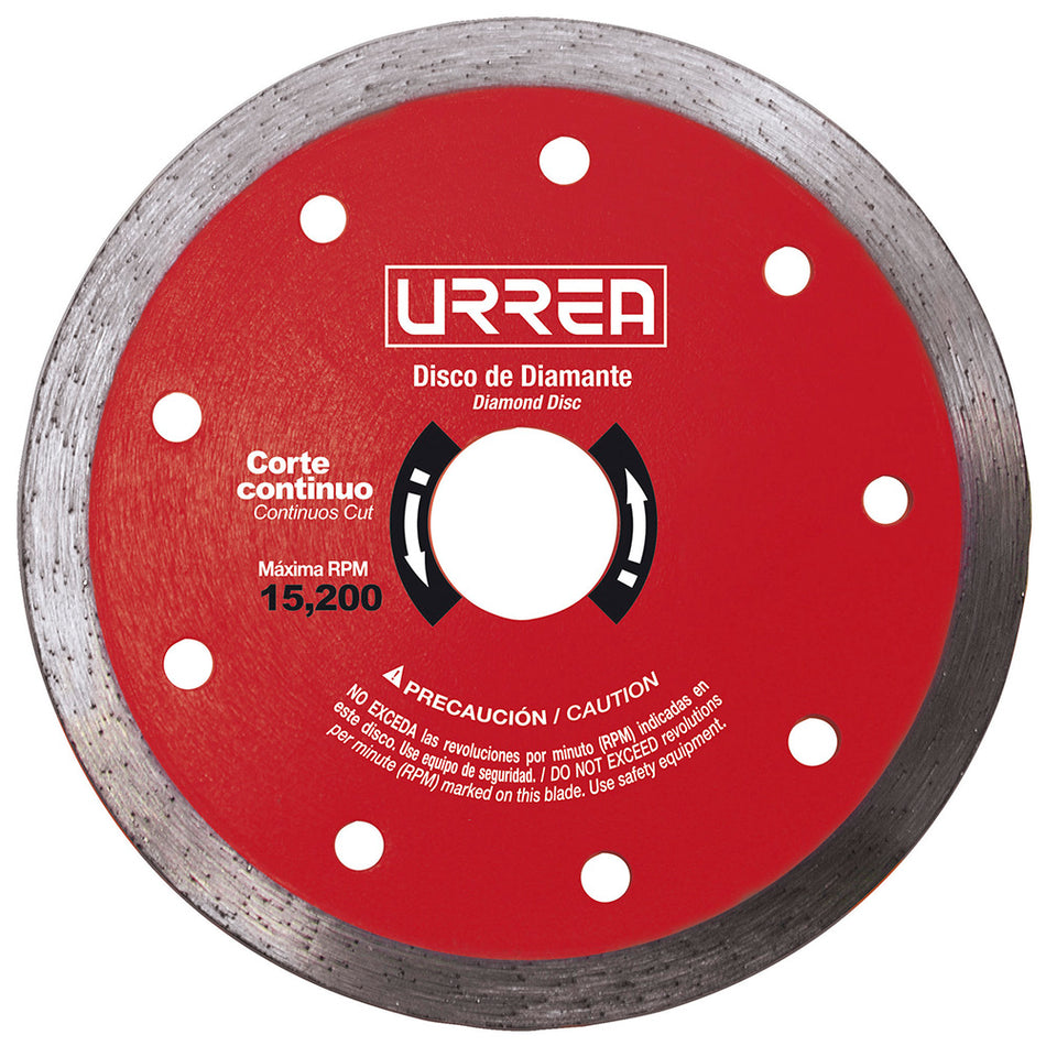 Disco de diamante continuo, 4-1/2" Urrea DDIC45