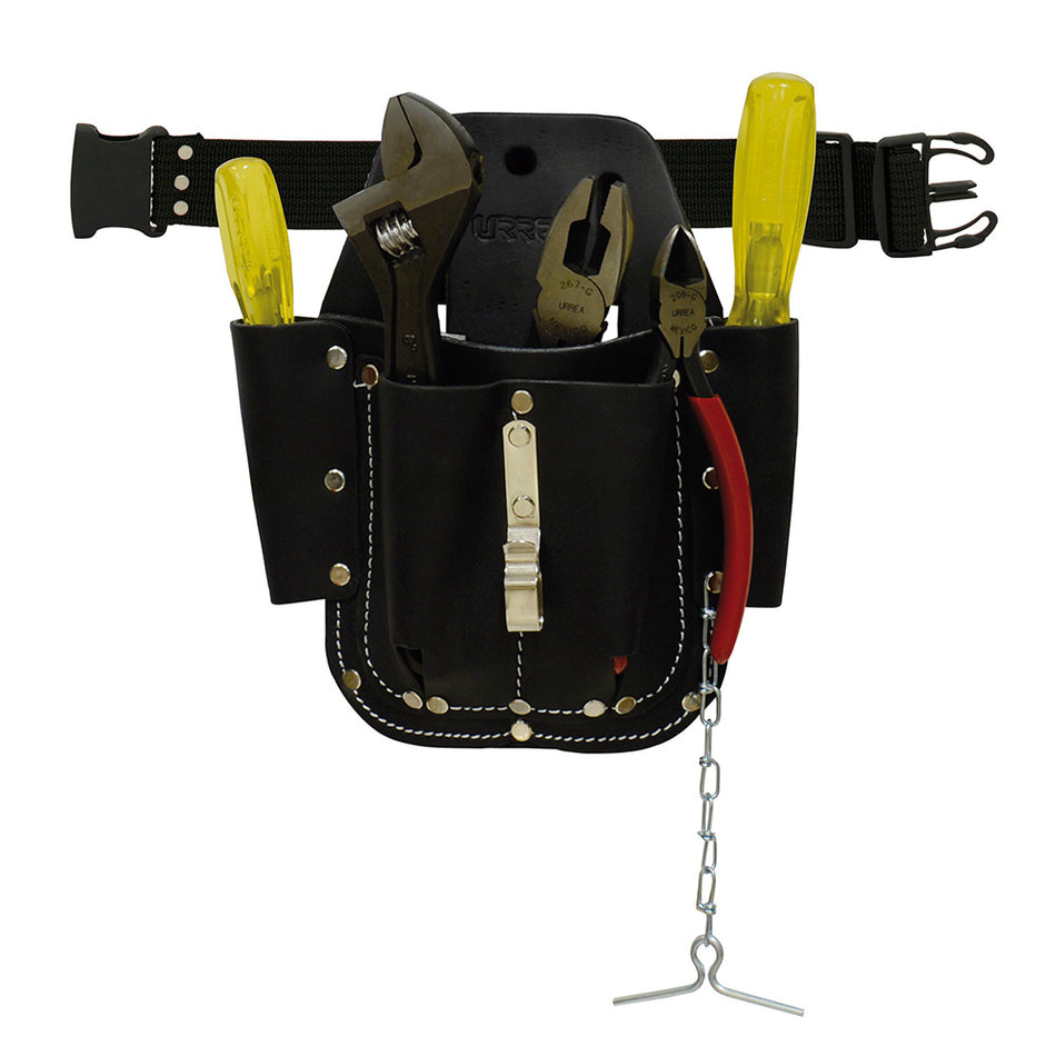 Juego combinado de herramientas 6 piezas, en estuche de cuero Urrea JBN132