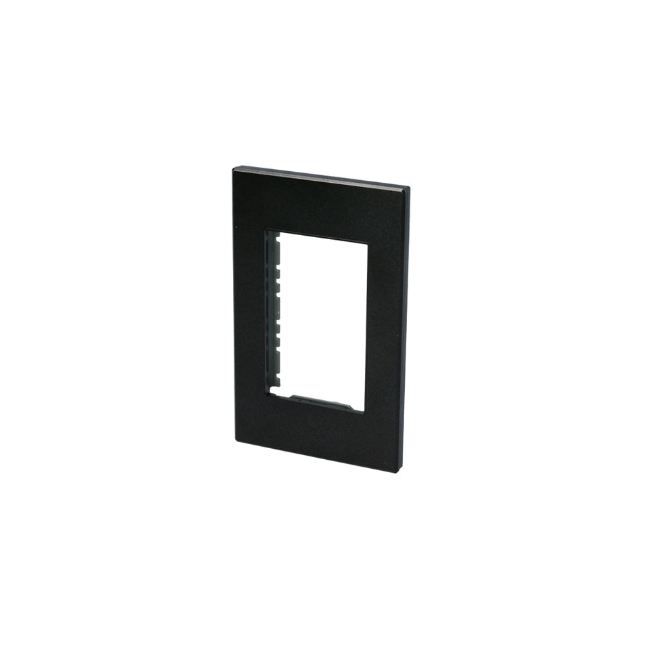 Placa 1 módulo 1/1, línea Premium, color negro Surtek P603N
