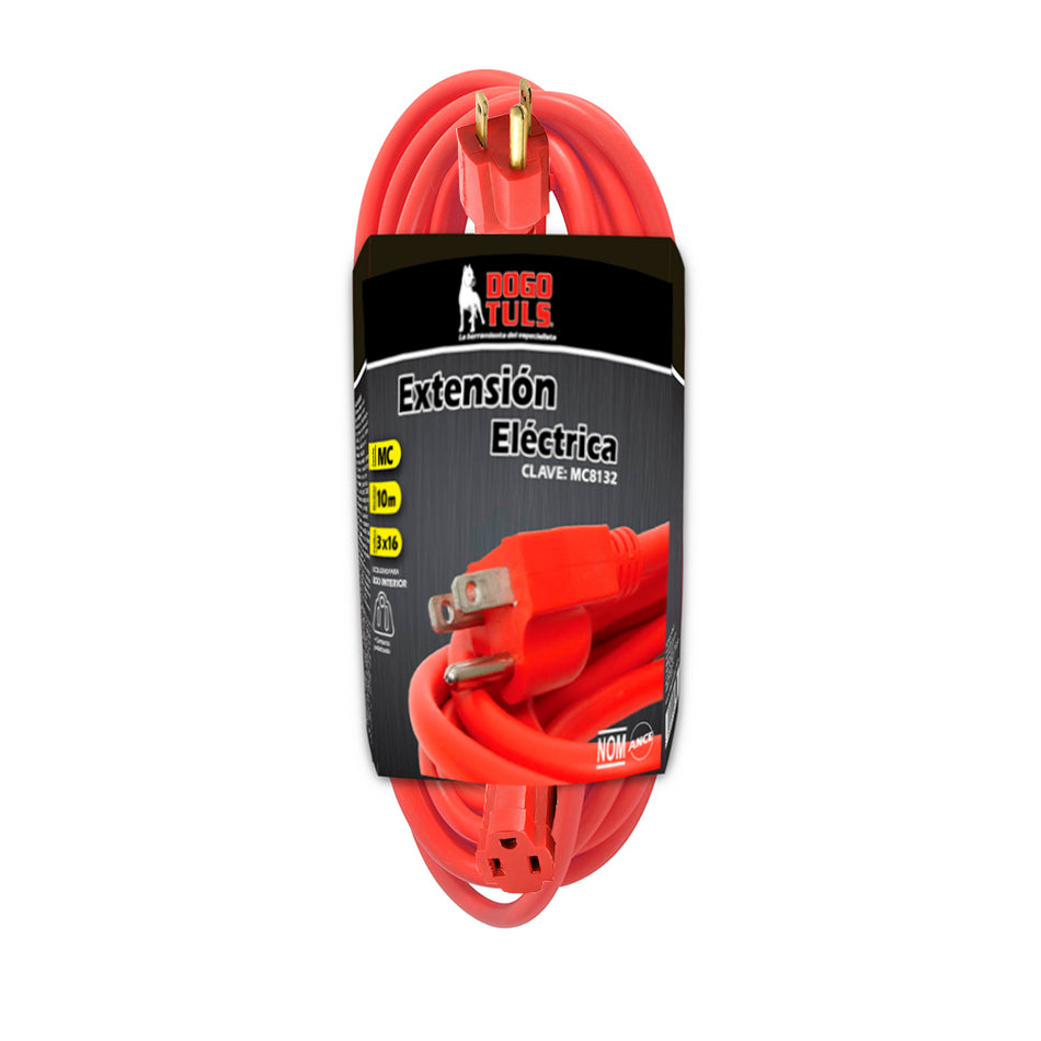 EXTENSION ELECTRICA 3x16 10 MTS USO RUDO DOGOTULS MC8132