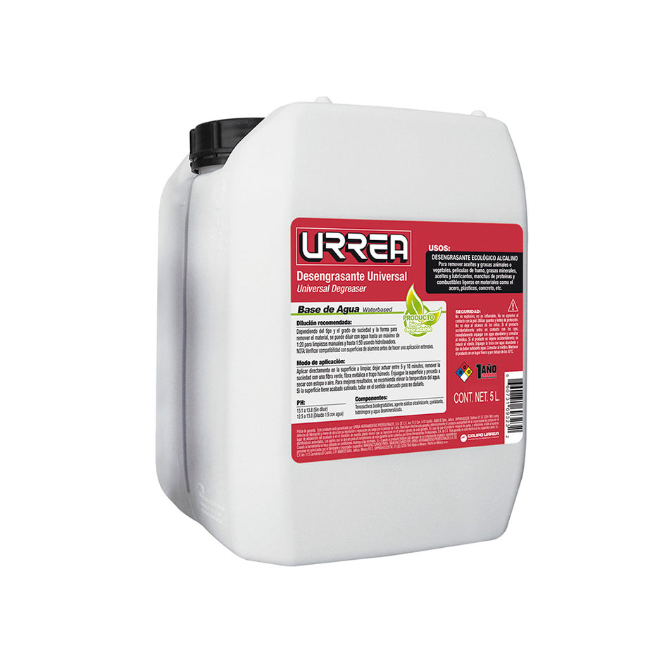 Desengrasante a base de agua 5 Lt Urrea ECO15