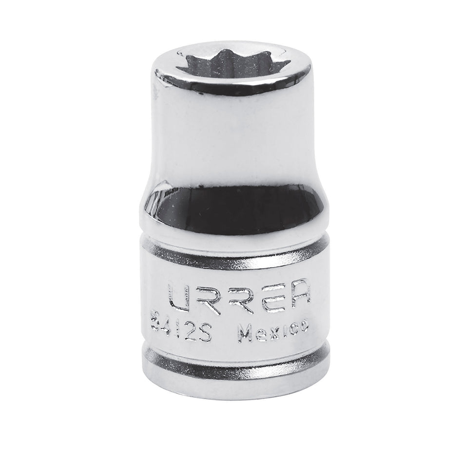 Dado cuadro de 1/2", 8 puntas, en pulgadas, 3/8" Urrea 5412S