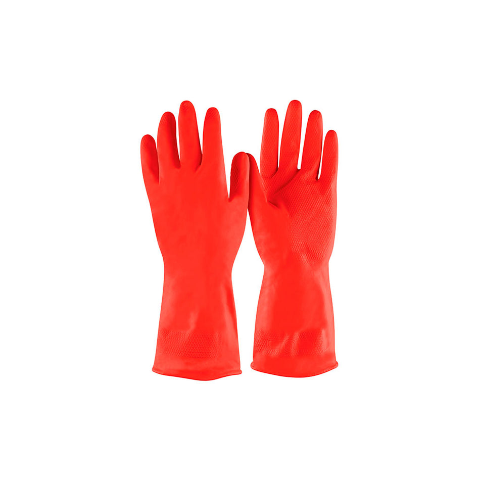Guantes de látex para limpieza, rojos, C