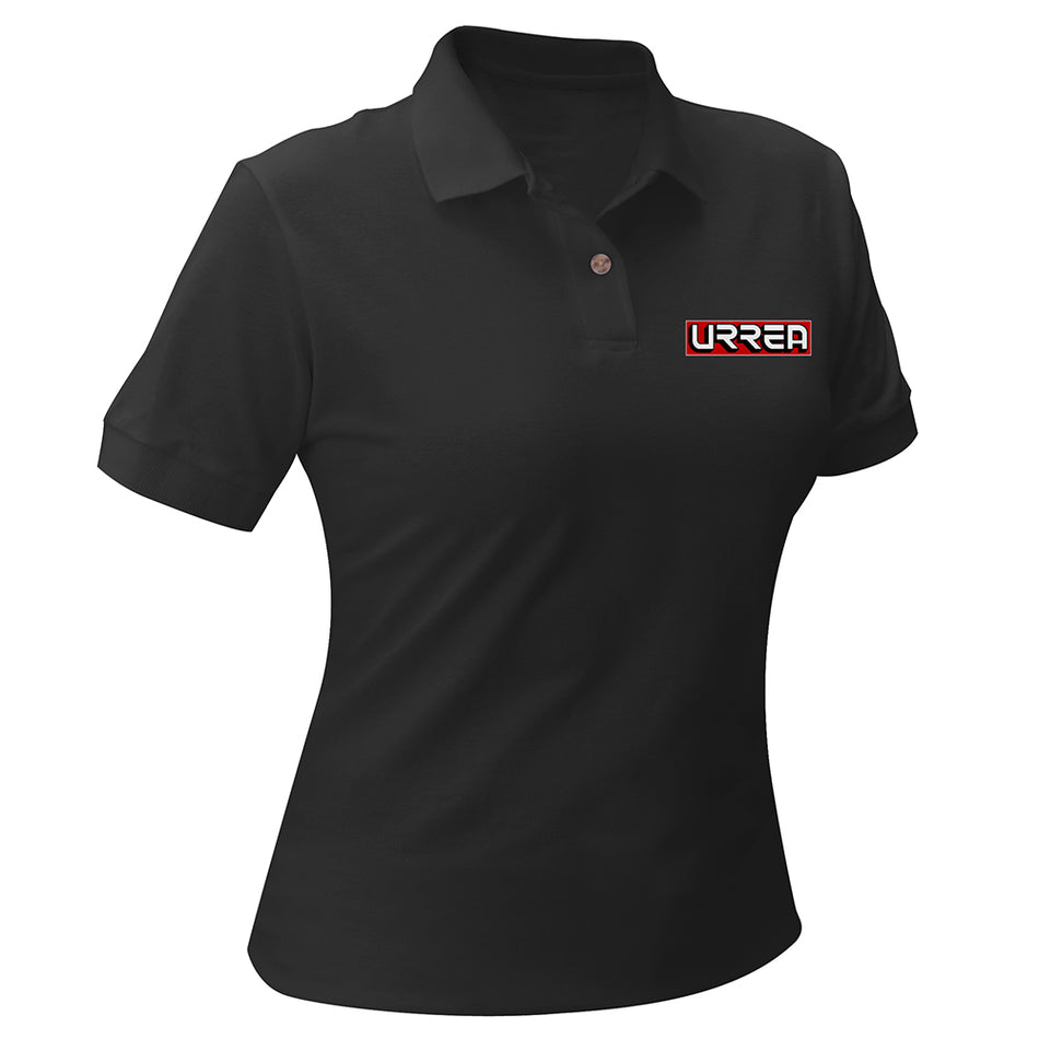 Playera tipo polo para dama color negro talla M Urrea UPODNM