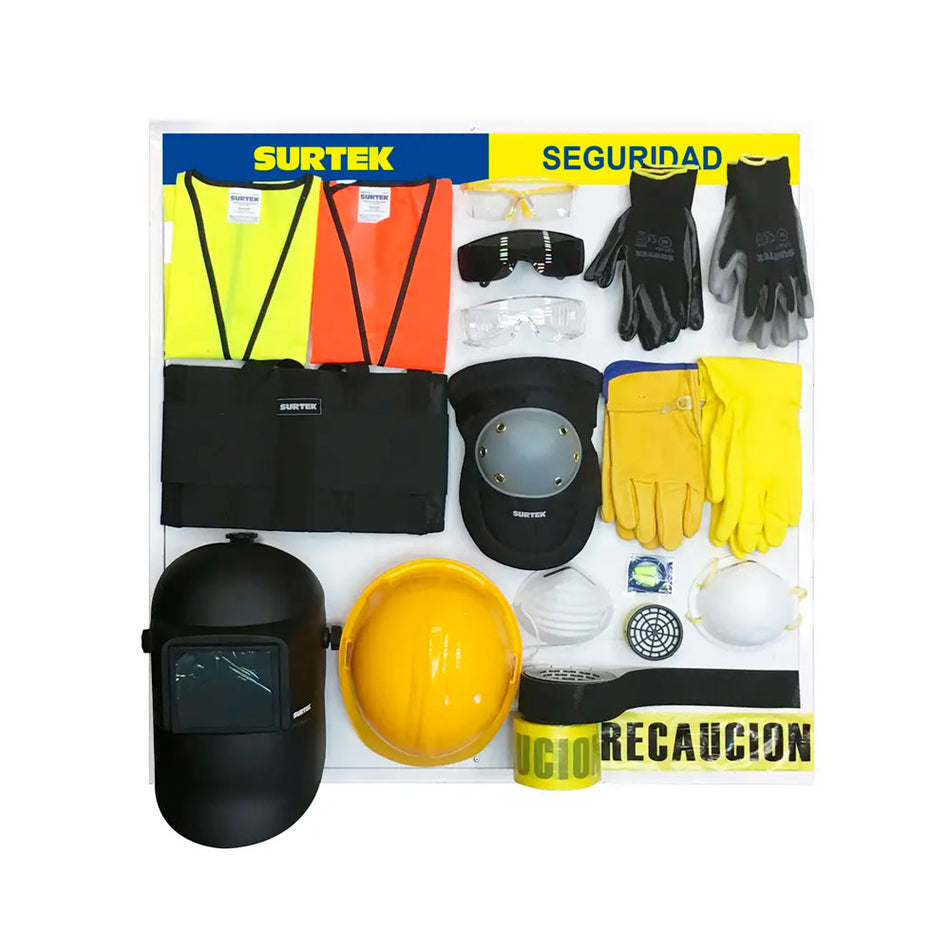 Tabla exhibidora de herramienta para equipo de seguridad 80 x 80 cm Surtek TSEGU1