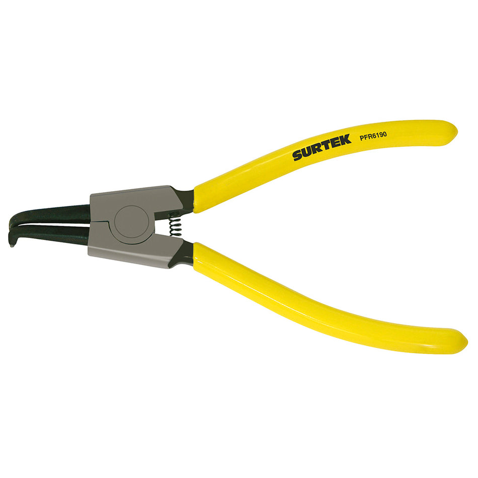 Pinza para anillos de retención fijas externo 1.8 mm ángulo de 90° doble mango de vinil Surtek PFR6190