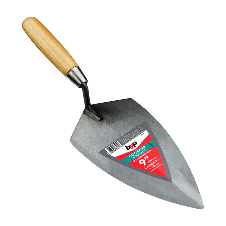 CUCHARA SOLDADA MANGO MADERA 11", BYP