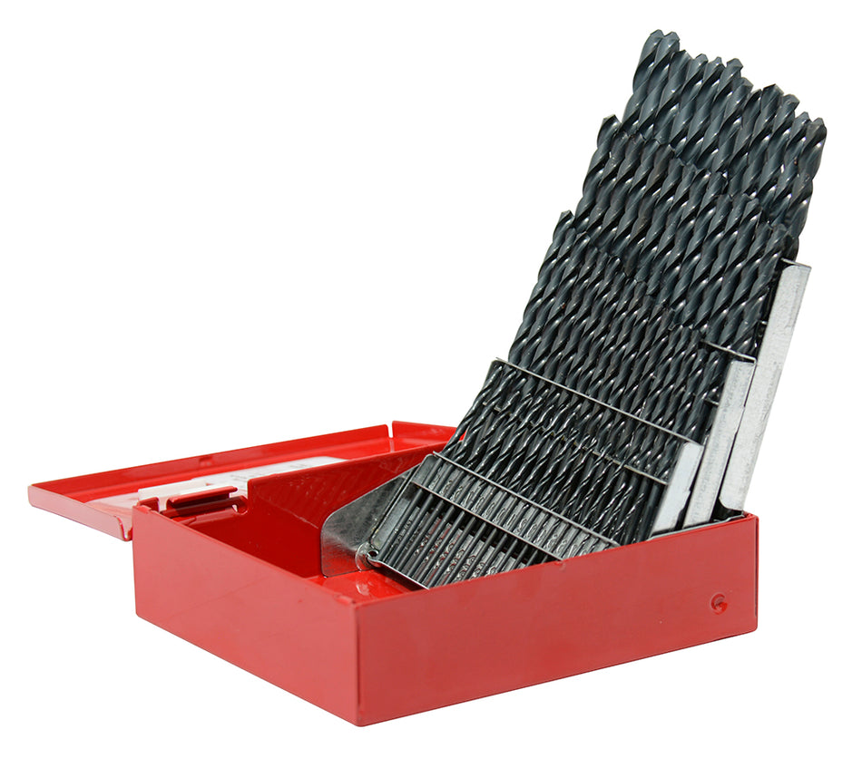 Juego de brocas negras numéricas de acero de alta velocidad zanco recto, 60 piezas Urrea 5160