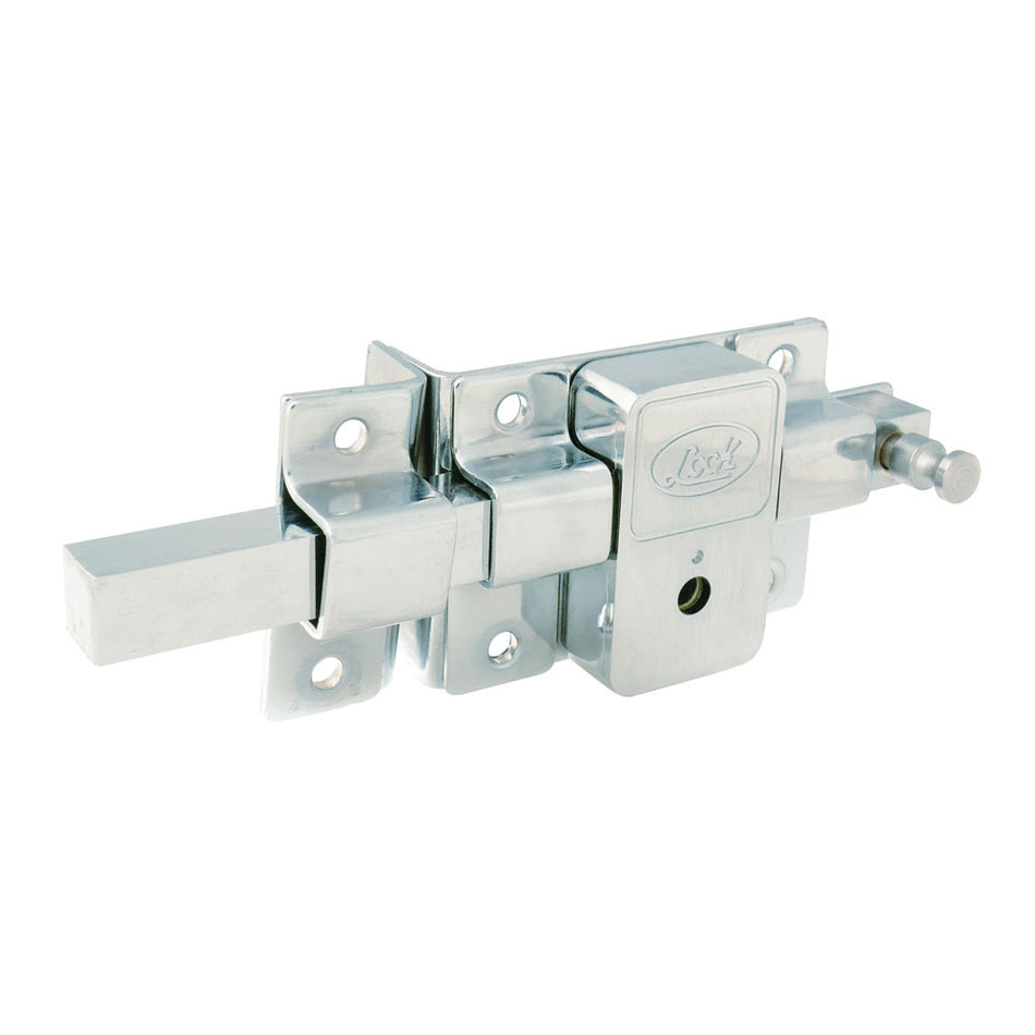 Cerradura de barra libre función derecha, cromo brillante, llave tetra, en caja Lock L590DCB