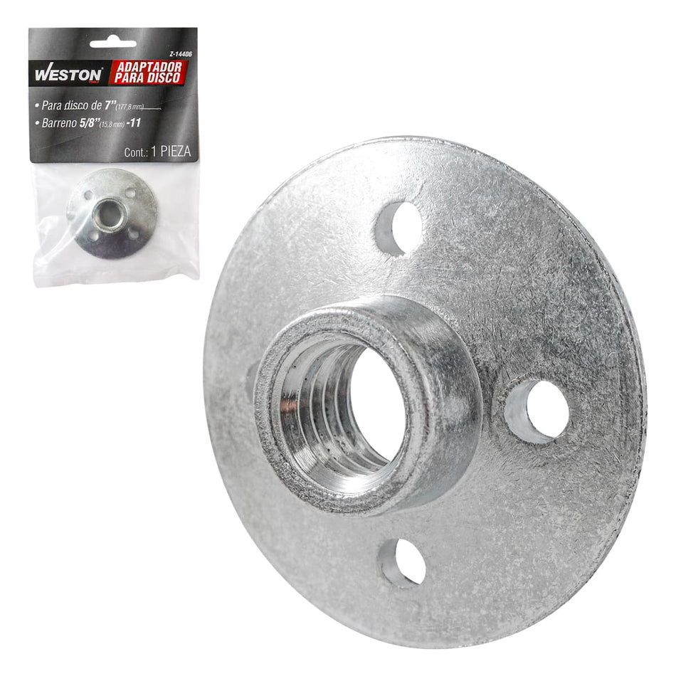 ADAPTADOR P/DISCO 7" ROSCA 5/8"-11, WEST