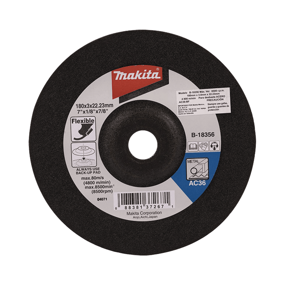 DISCO DE DESBASTE Y CORTE DE 5"