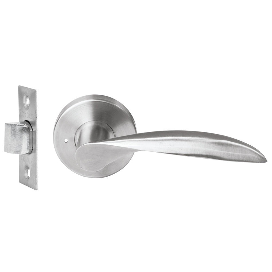 Manija tubular Messina función privacía, acero inoxidable, en caja Proforza CPF3-40-US32D