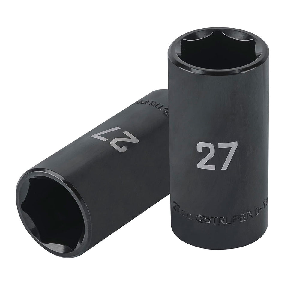 Dado largo impacto de 27 mm, 6 puntas, c