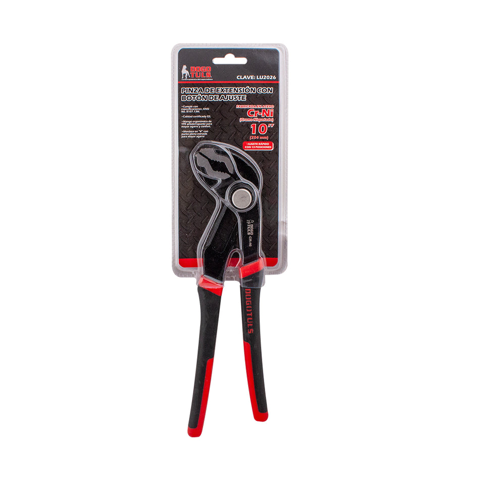 PINZA EXTENSION BOTÓN AJUSTE CR-NI 10" DOGOTULS LU2026