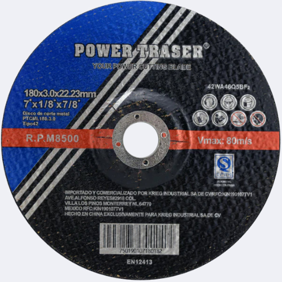DISCO CORTE POWERTRASER 7" X 1/8" X 7/8"