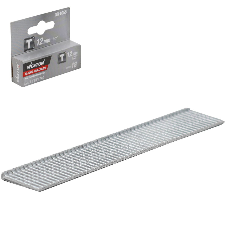 CLAVOS C/CABEZA P/CLAVADORA NEUMÁTICA 1/