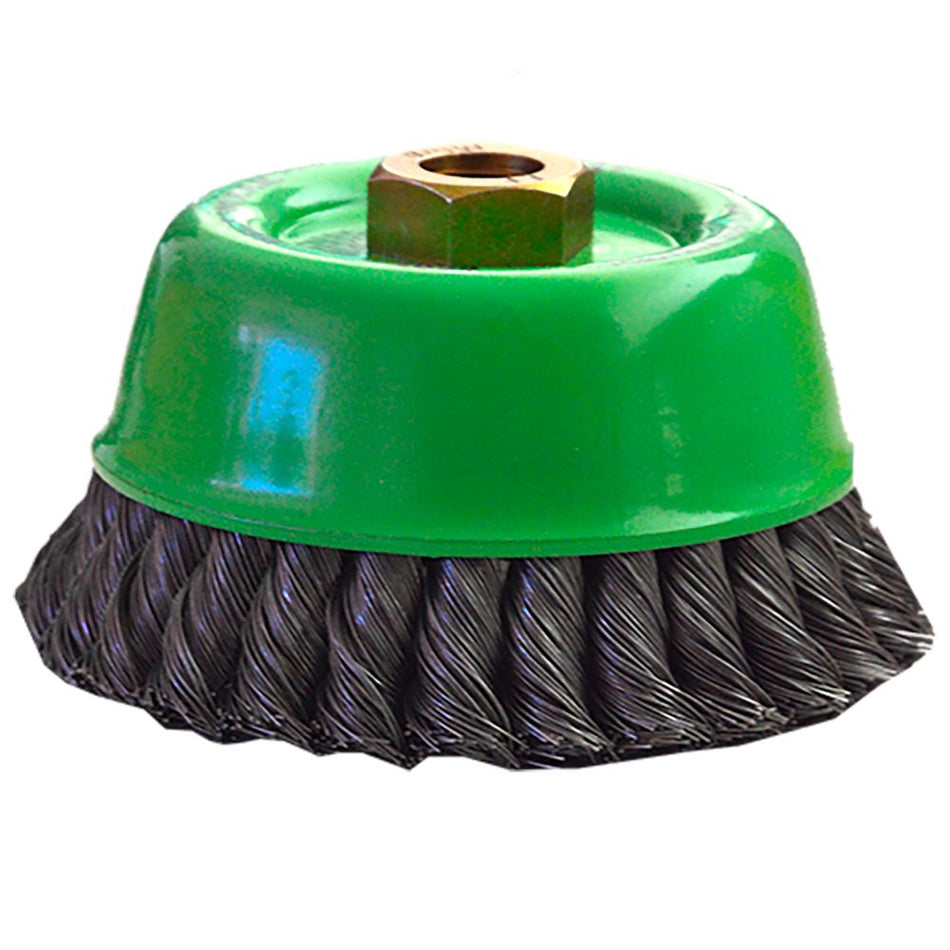 Cepillo tipo copa trenzado de 125 x 0.50