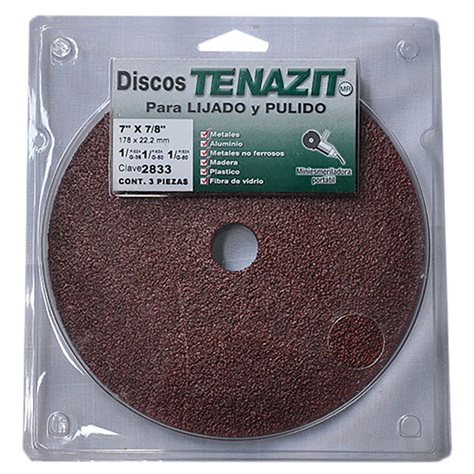 Paquete de fibrodiscos de óxido de alumi