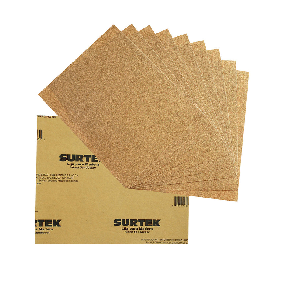 Lija panel cabinet para madera, grano 100 Surtek LMC100