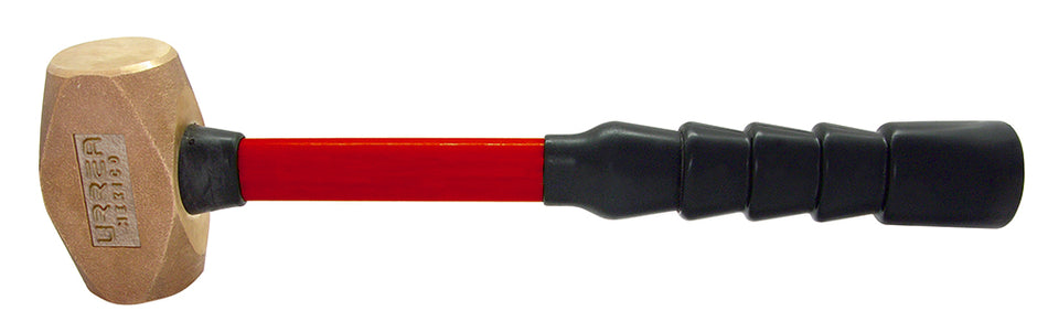 Marro de bronce con mango de fibra de vidrio de 15", 3.1 lb Urrea 1432FV