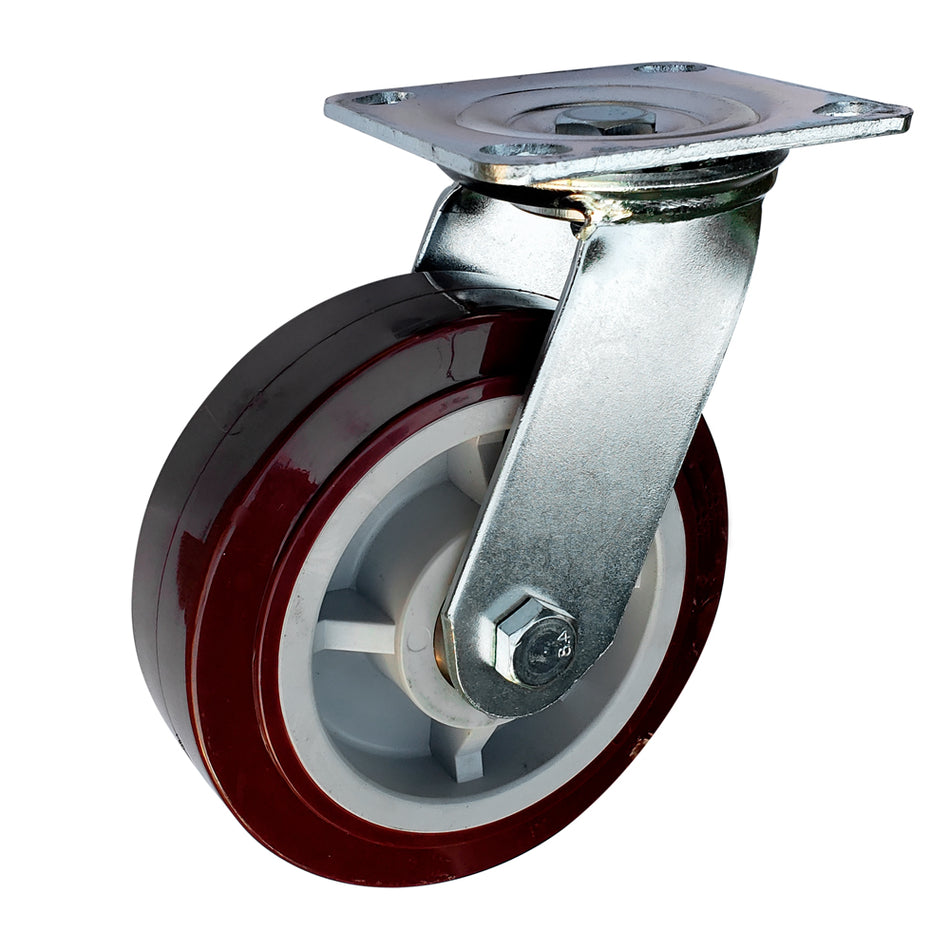 Rodaja de poliuretano marrón giratoria 5" Surtek RPU12G