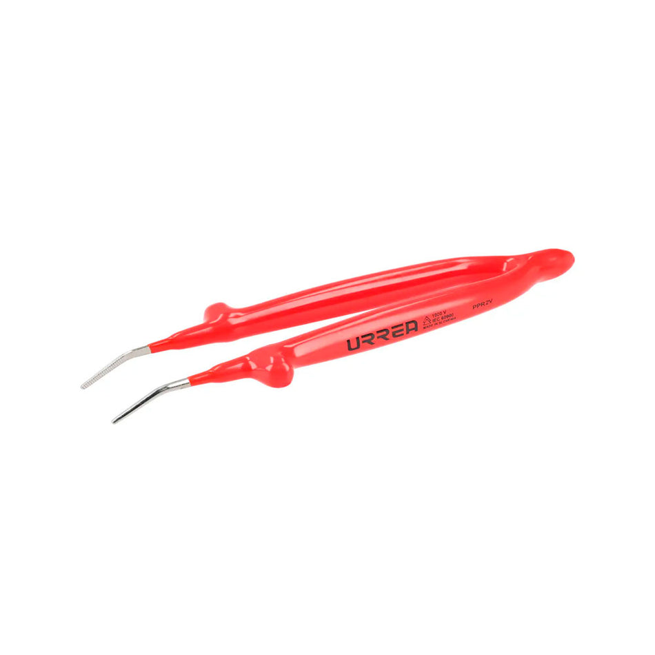Pinza de precisión de 1000 V de 5-9/32" punta curva Urrea PPR2V