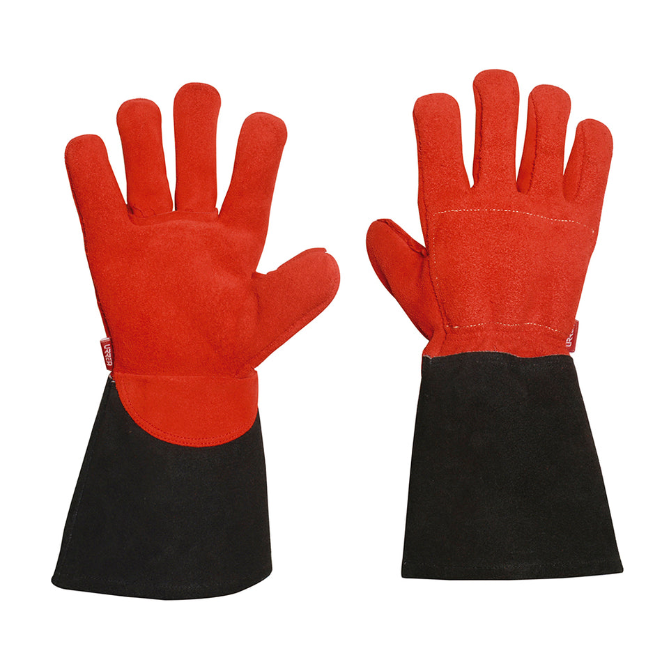 Guantes de carnaza tipo soldador unitalla Urrea USGLS