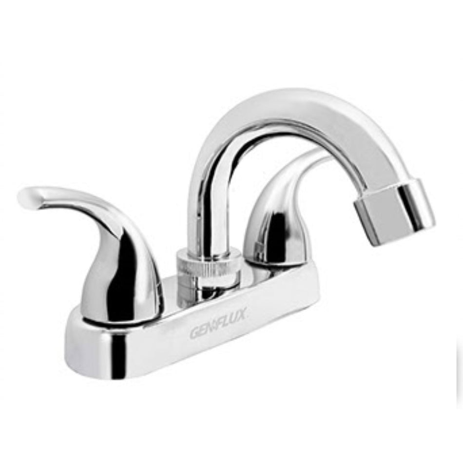 MEZCLADORA LAVABO 4" METALICA CURVO