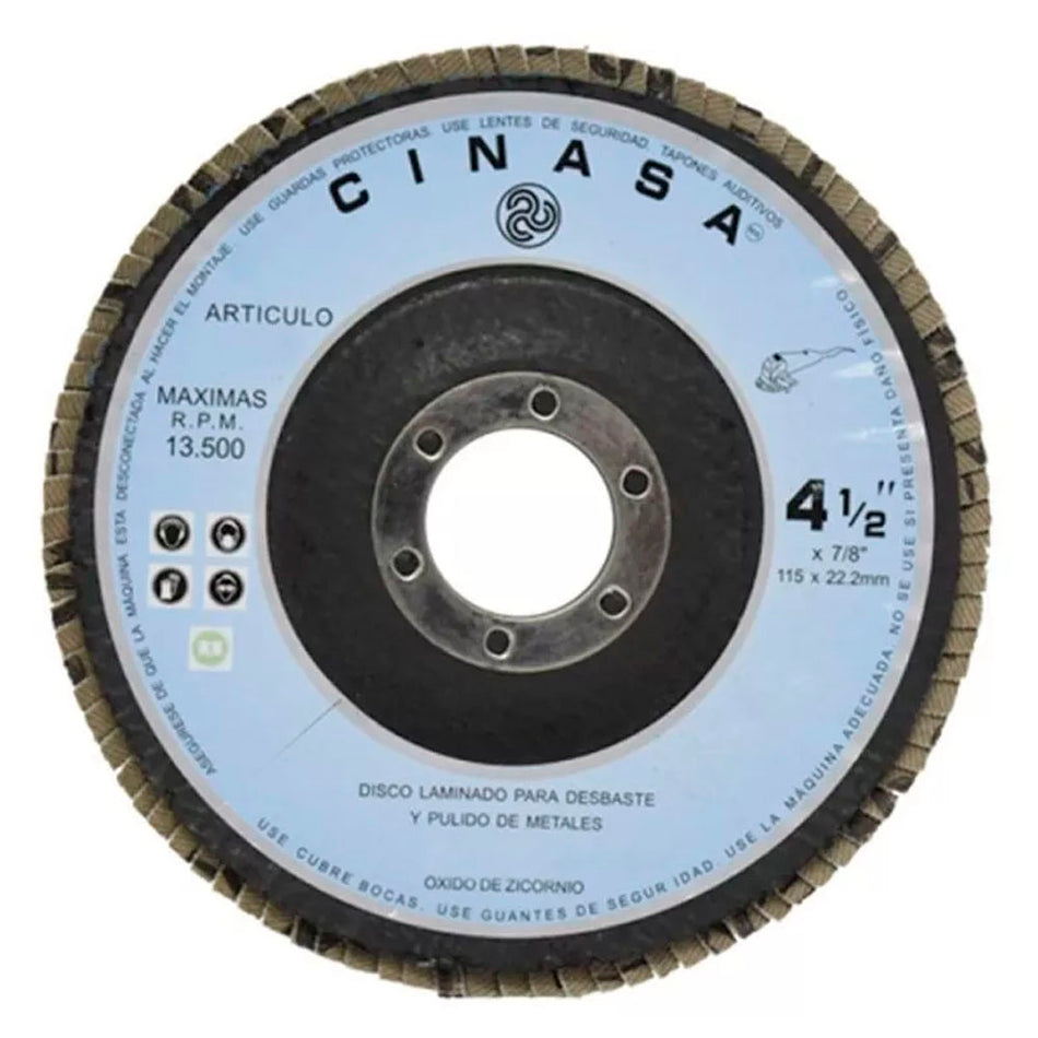 DISCO DE LIJA LAMINADO 4 1/2" GRANO 120