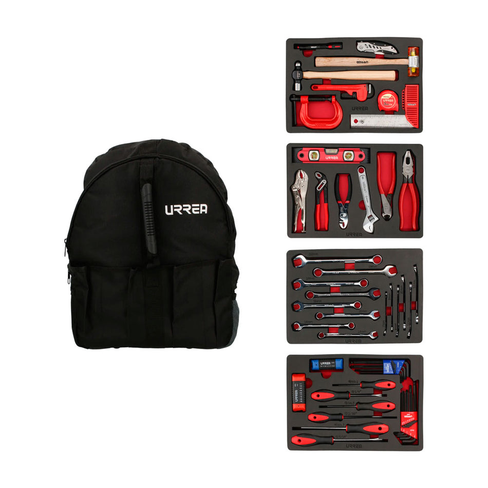 Juego combinado de herramienta 39 piezas, con mochila Urrea JMH01