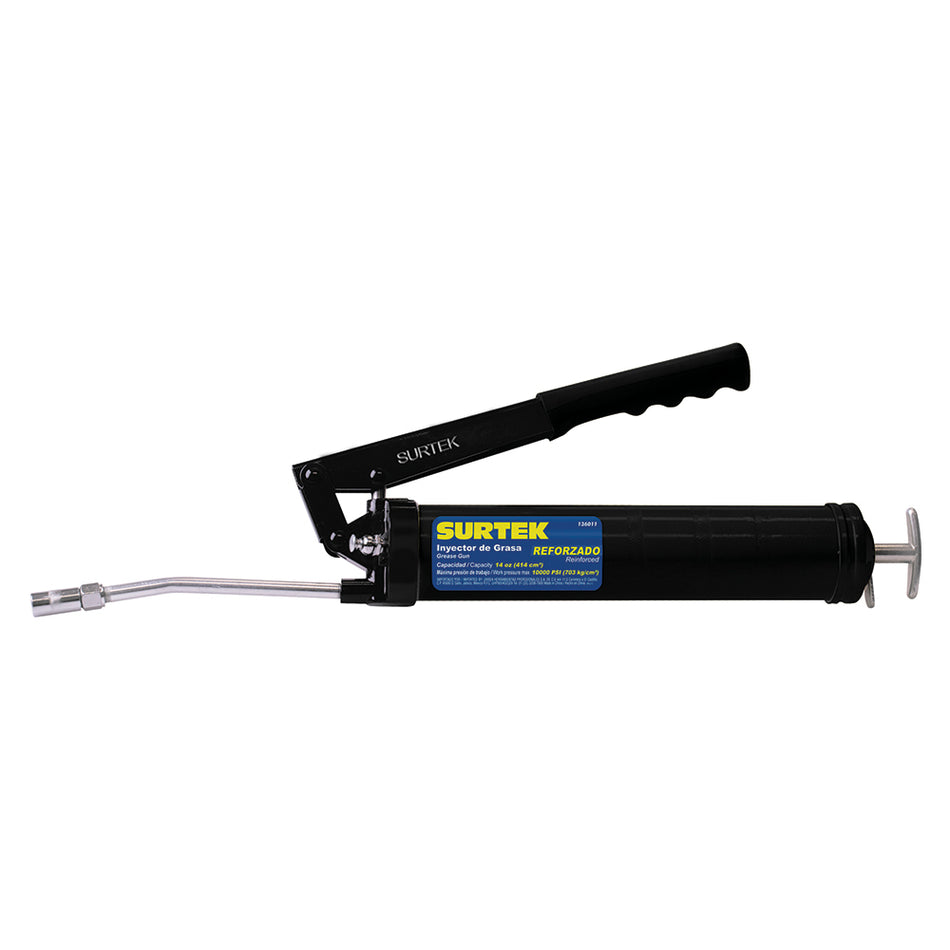 Inyector de grasa a dos manos reforzado de 400 g, 8500 PSI Surtek 136011