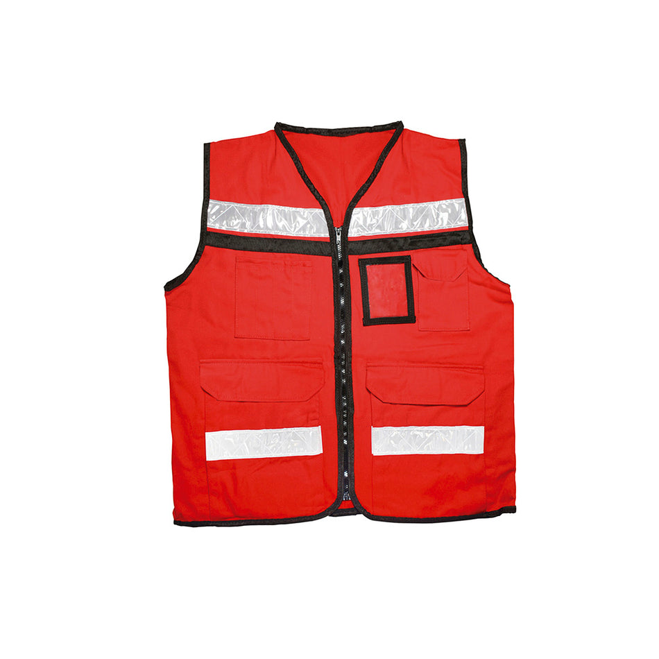 Chaleco de seguridad tipo supervisor abierto con reflejante rojo EG Urrea USCH33