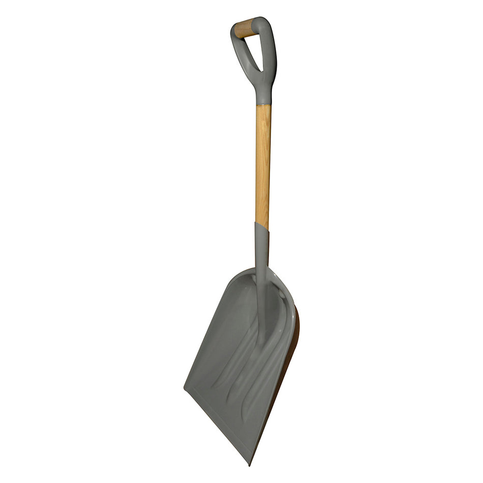 Pala sanitaria con mango de madera con puño contractor grip, cuchara plástica Surtek 130688