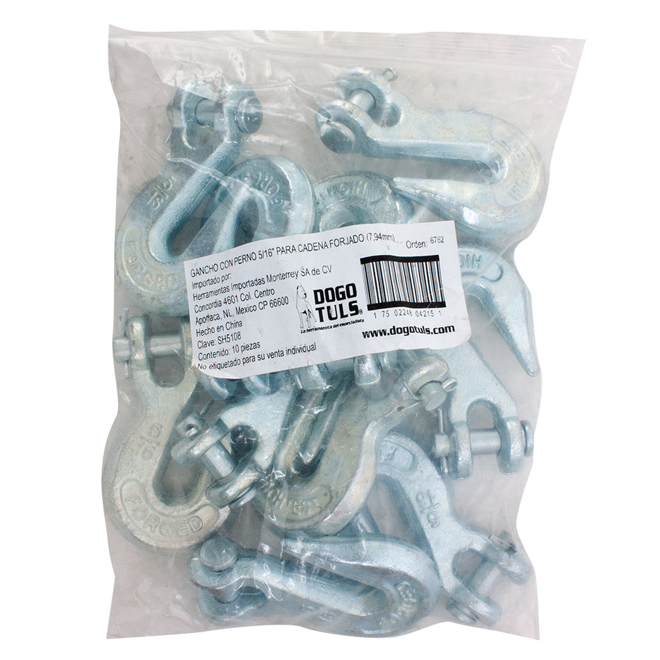 GANCHO C/PERNO 5/16" P/CADENA FORJADO DOGOTULS SH5108