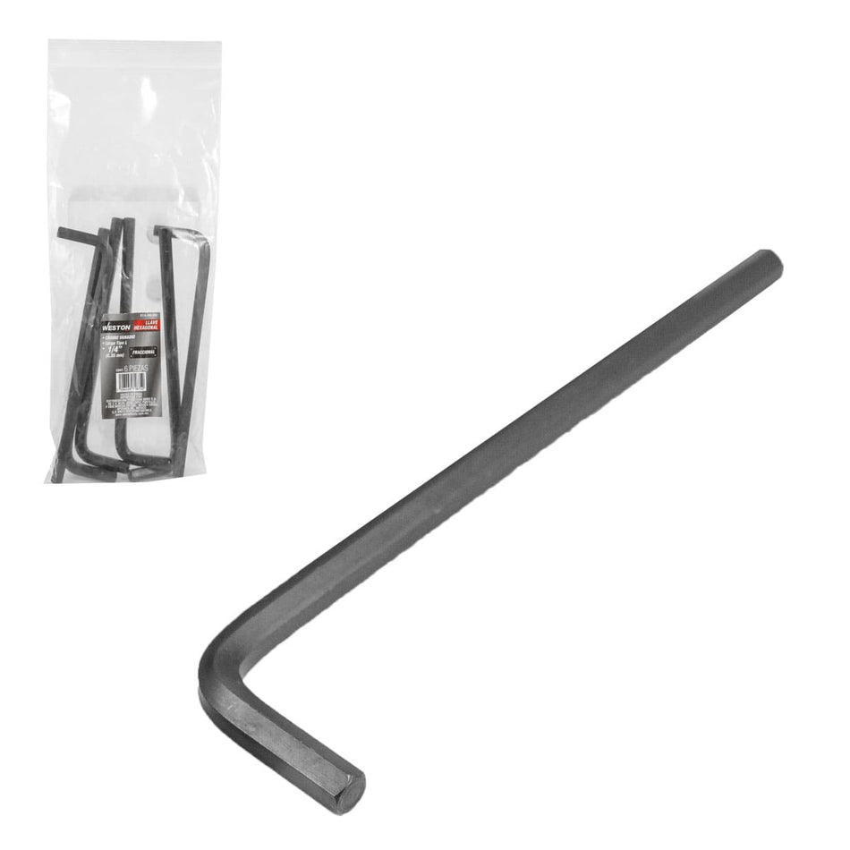 LLAVE HEX; L LARGA 1/4 (PRECIO X PZA - E
