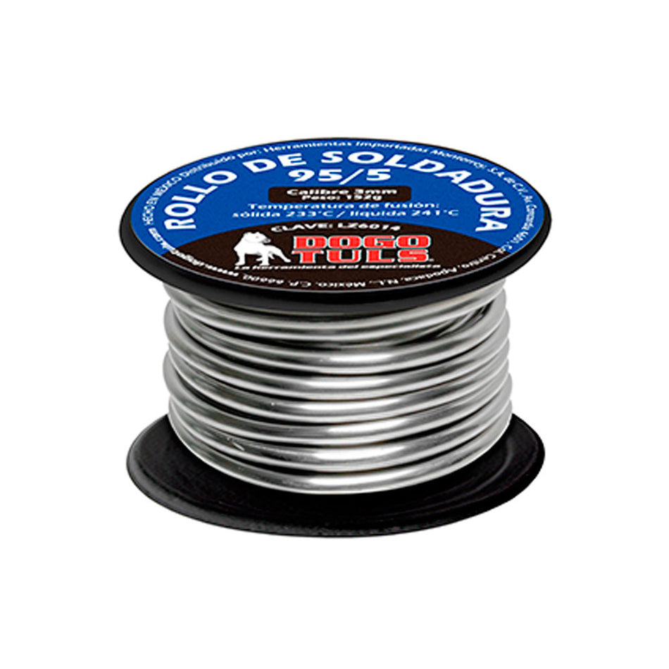 SOLDADURA 95/5 ROLLO 3MM 152GR,  DOGOTULS LZ6014