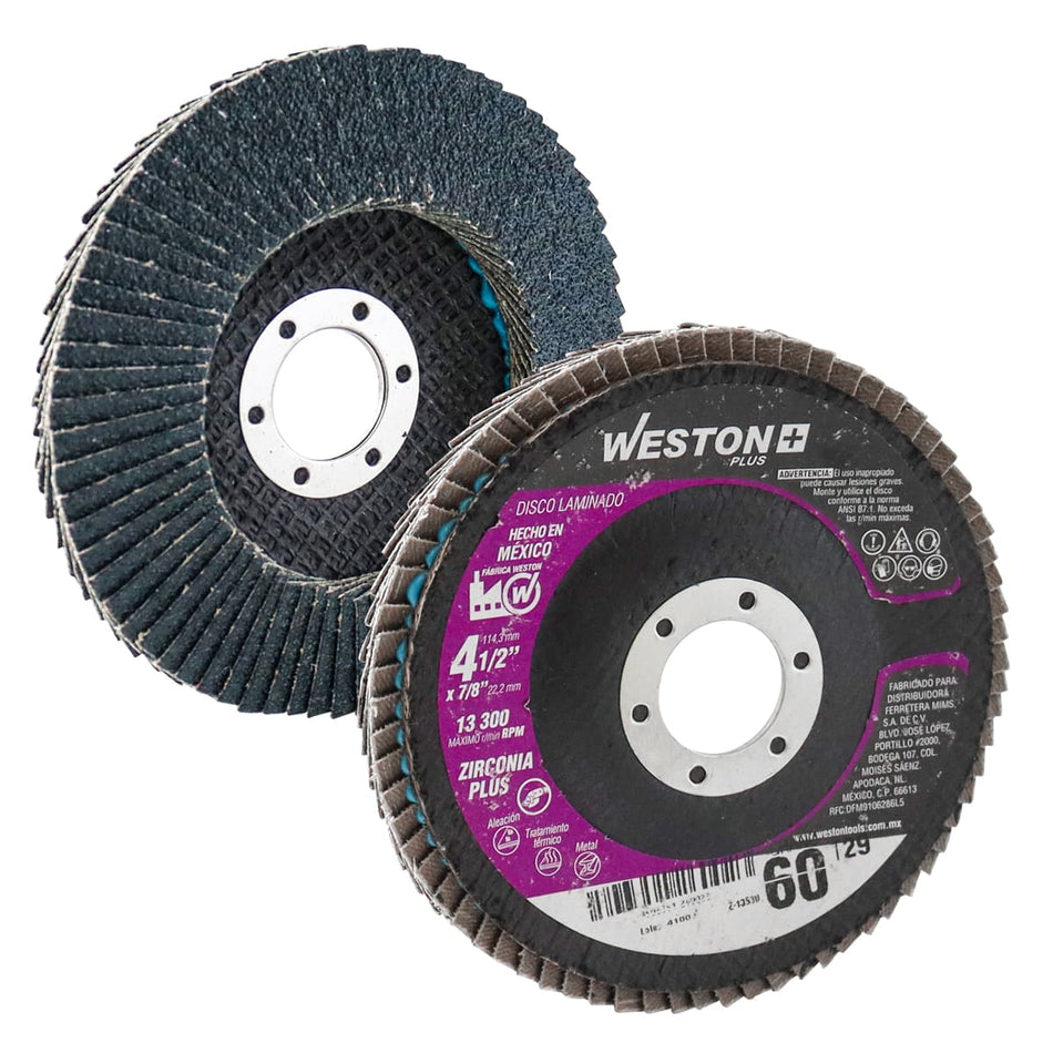 DISCO LAMINADO ZIRC. 876 4-1/2" G60 WP (