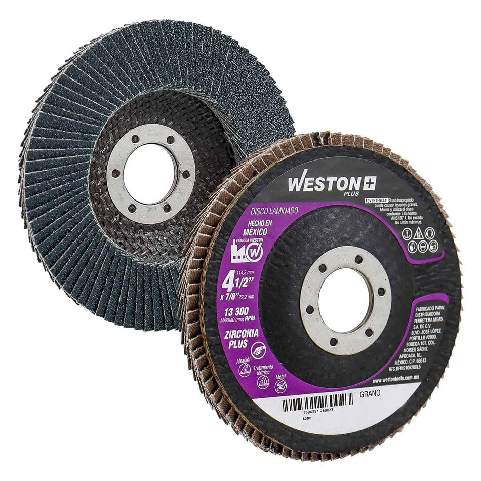 DISCO LAM.ZIRCONIO Y 4 1/2X7/8" Z40  ALT