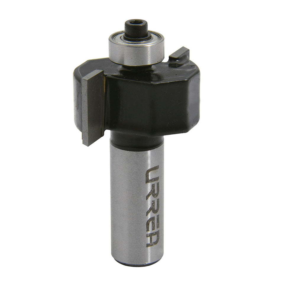 Broca para router de acero rebajadora con balero 1-1/4" zanco de 1/4" Urrea BR1426