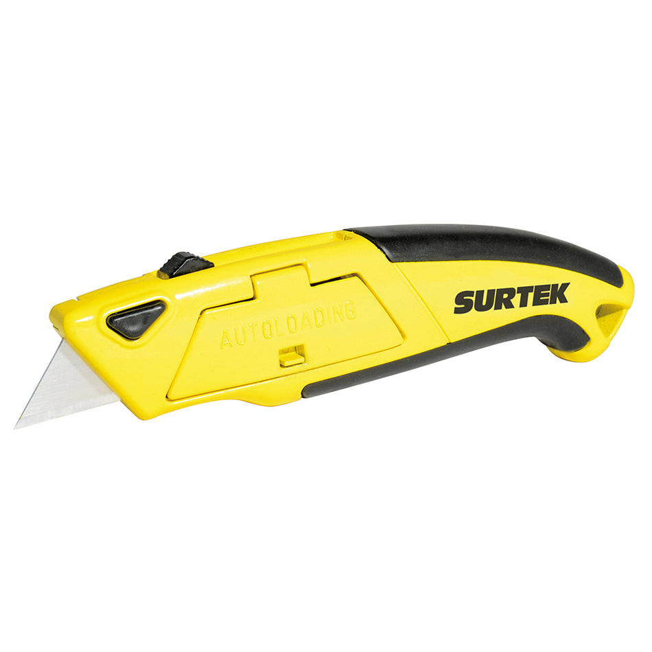 Navaja utilitaria retráctil reforzada con grip de 6" Surtek NF12